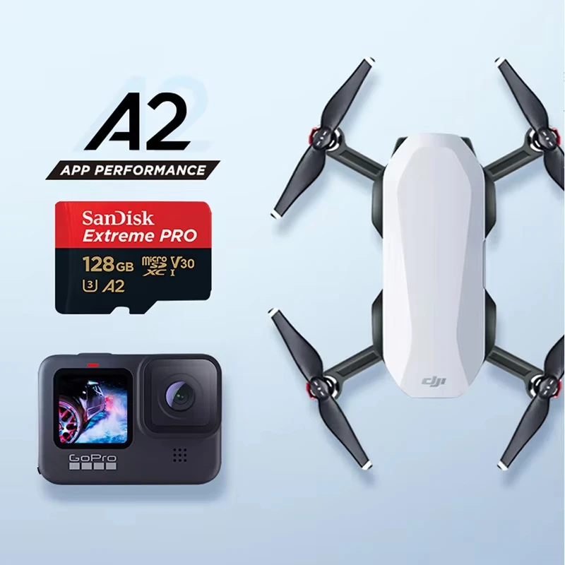 샌디스크 고속 TF 메모리 카드, A2 U3 V30 C10 100MB/s 휴대용 마이크로 SD 카드, 32GB512GB 용량