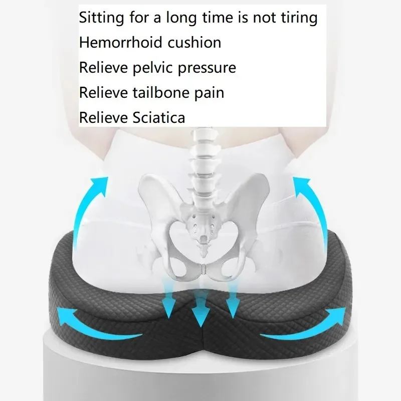 Memory pillow Memory Foam Non-Slip Seat Cushion For Office Chair Tailbone Pain Relief Breathable Mesh Seat Cushion Pillow Pad