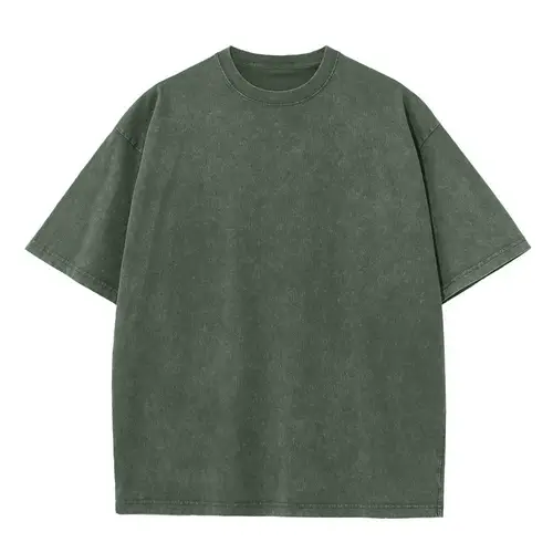 Men's Summer T-shirt 230G Heavy Cotton Vintage Washed T-Shirts Oversized Short Sleeve Loose Streetwear Short Sleeve Tops Tee - Image 8