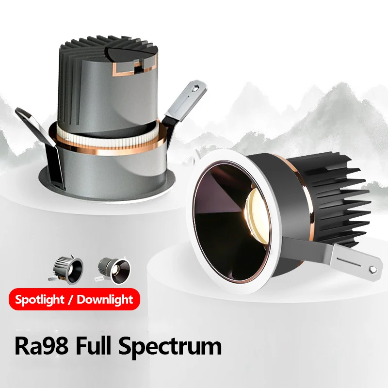5 Years Warranty High Quality Deep Anti-glare LED Spotlight Home Recessed Downlight Ra98 Full Spectrum Commercial Down Spot Lamp 4
