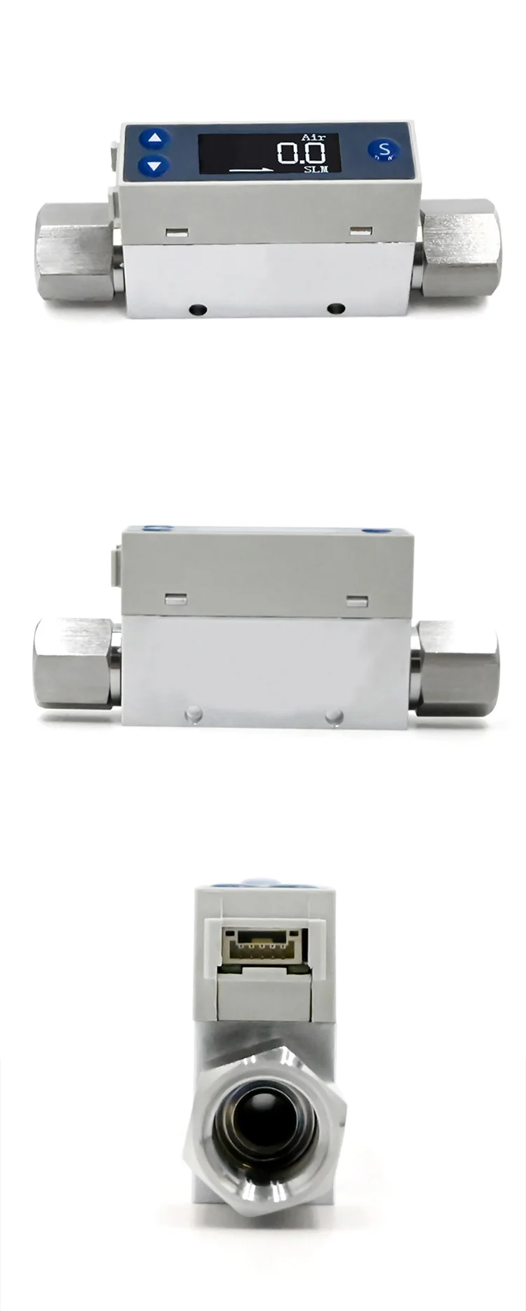 TC5200 Thermal Gas Mass Flow Meter LCD Display MEMS RS485 4 20mA PNP NPN for Pho