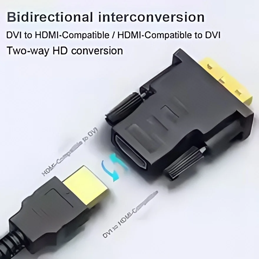 HDMI To DVI Cable Adapter – Bi-directional DVI-D Dual Link To HDMI