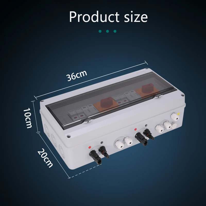 Solar photovoltaic PV Combiner Box Surge Lightning Protection Outdoor Waterproof 2 input 2 out DC 1000V IP65 Distributor