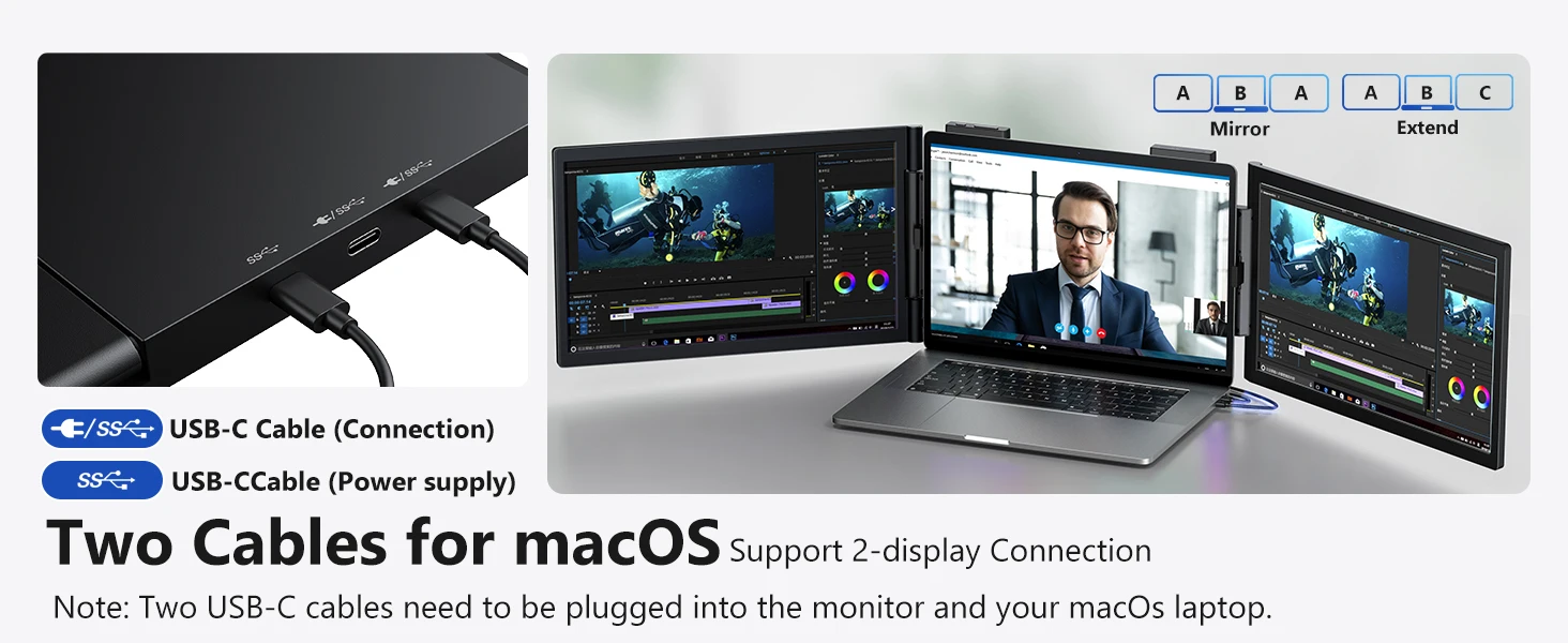 Écran Portable USB-C 14" Triple Moniteur Sa712f3901d4b488390ab396eca1ddbef7