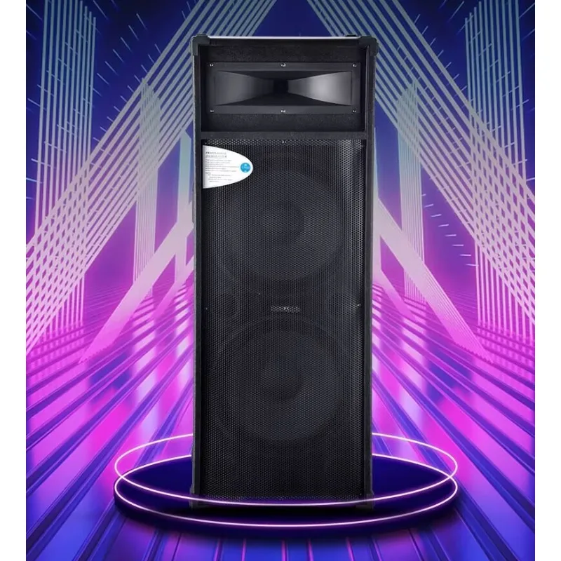 KYYSLB Dual 15 inch Outdoor Stage Sound System, High Power Wedding Meeting KTV Speaker, Professional Sound System