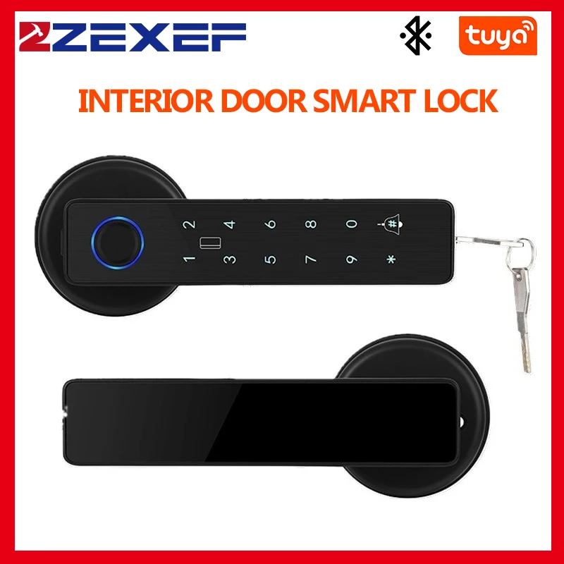 Door Fingerprint Lock Intelligent Bluetooth Electronic Password Remote Home Use Tuya Lock for Door Security
