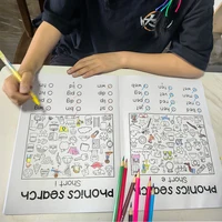 43 Pages Read and Find Phonics Workbook Word Search Coloring Montessori Learning Toys for Kid Children Homework 2