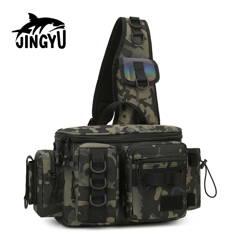 

Multifunctional Outdoor Tackle Reel Lures Storage Box, Waist Shoulder Camera Handbag, Carp Fish Rod Crossbody Bag, Fishing Bac