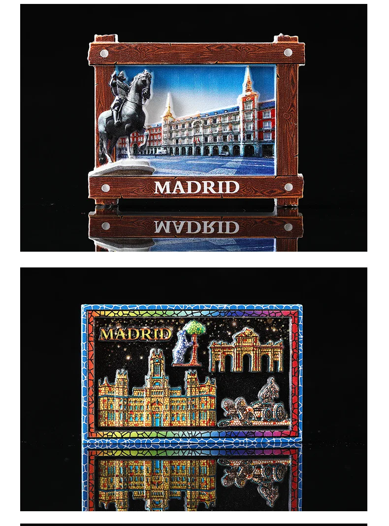 Description Picture 6 of itemTraveling Souvenirs Magnetic Stickers for Fridge Kawaii Home Decoration Creative 3D Fridge Magnets Madrid Traveling Souvenirs