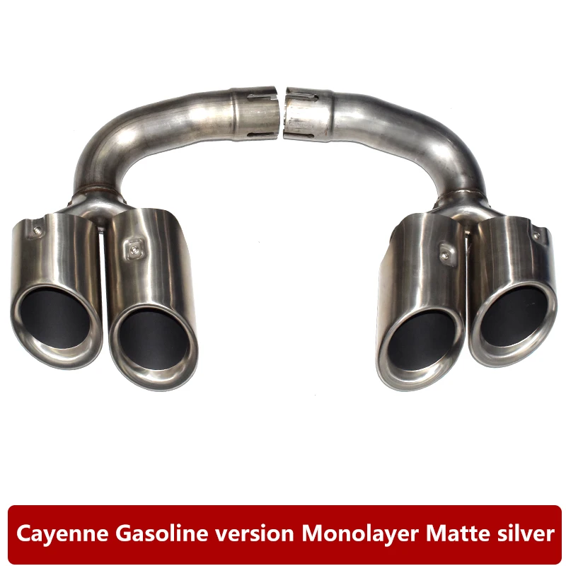 2018-2025 用ポルシェカイエンガソリンハイブリッド排気チップアップグレード GTS ステンレス鋼クワッドアウトブラックマフラ For  QJKXSZ(小さな店) 排気マフラーエンドヒントサイレンサーディフューザーテールパイプポルシェ マフラーカッター レクサス GX550 2024 2025 車用排気管チップ リアテールスロートマフラー 排気テールパイプ(Blue