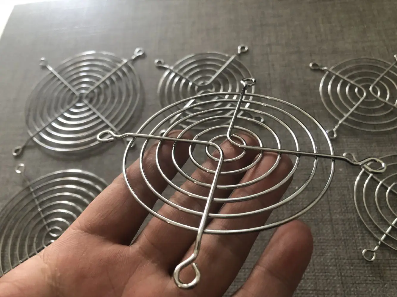 Silvery Metal Wire Finger Guard 40mm 50mm 60mm For CPU Fan DC Fan Grill Guard Protector Nickel Plated Metal Mesh 2PC cpu fan grill guard