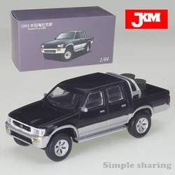 JKM1/64 Toyota Hilux Pickup Truck Black Composite Metal Car Model Shock-absorbing Sliding Toy Car Ornaments Toys for Kids