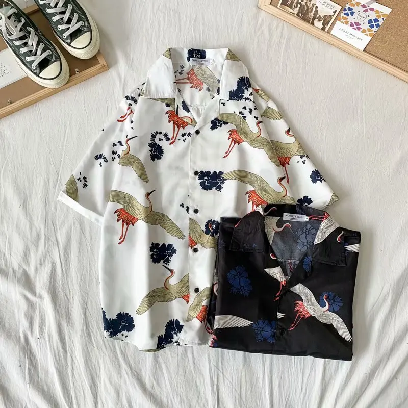 Men Hawaiian Casual Shirt Summer