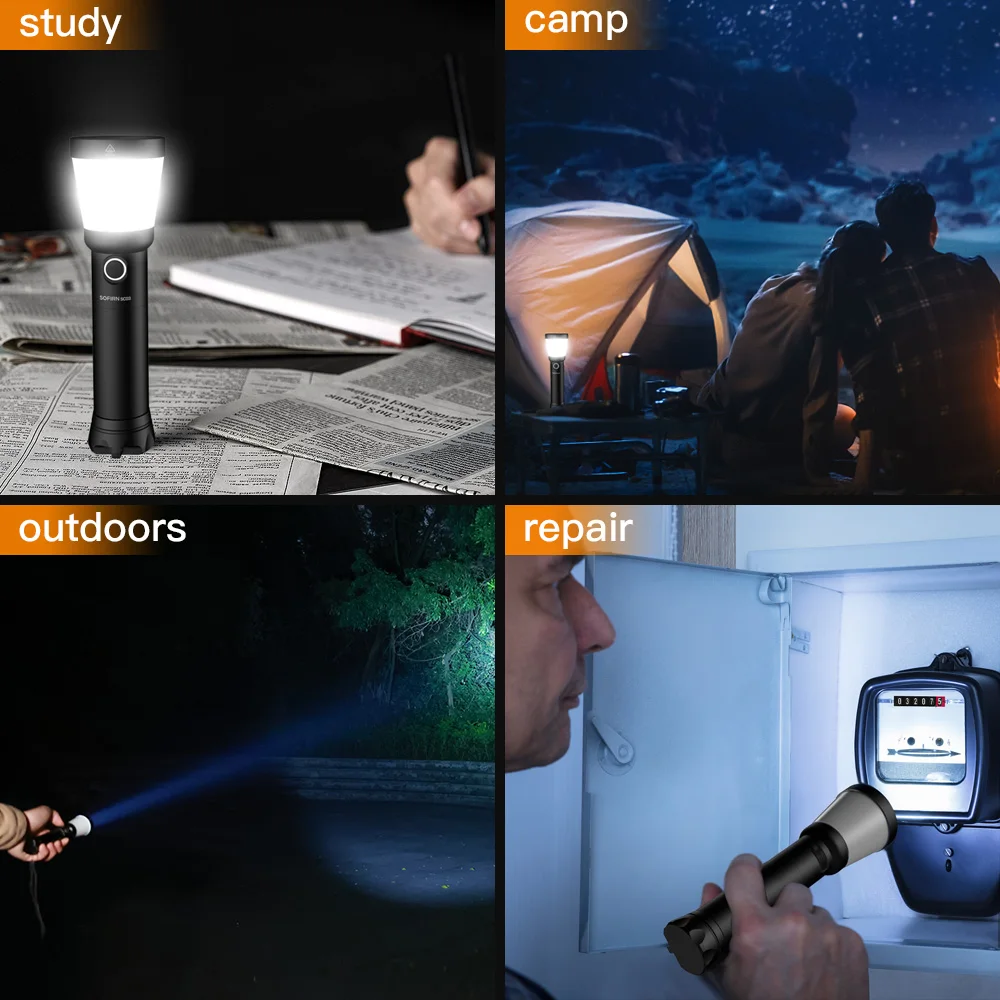 Sofirn SC32 LED Flashlight 1900lm USB C Rechargeable 18650 P