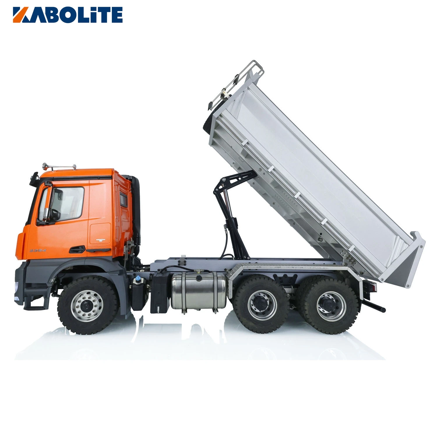 1/14 Scale KABOLITE 6x6 Hydraulic RC Dumper Truck for K3364 HUINA Tipper RC Cars Toys Light Sound ST8 RTR Simulation Model 3