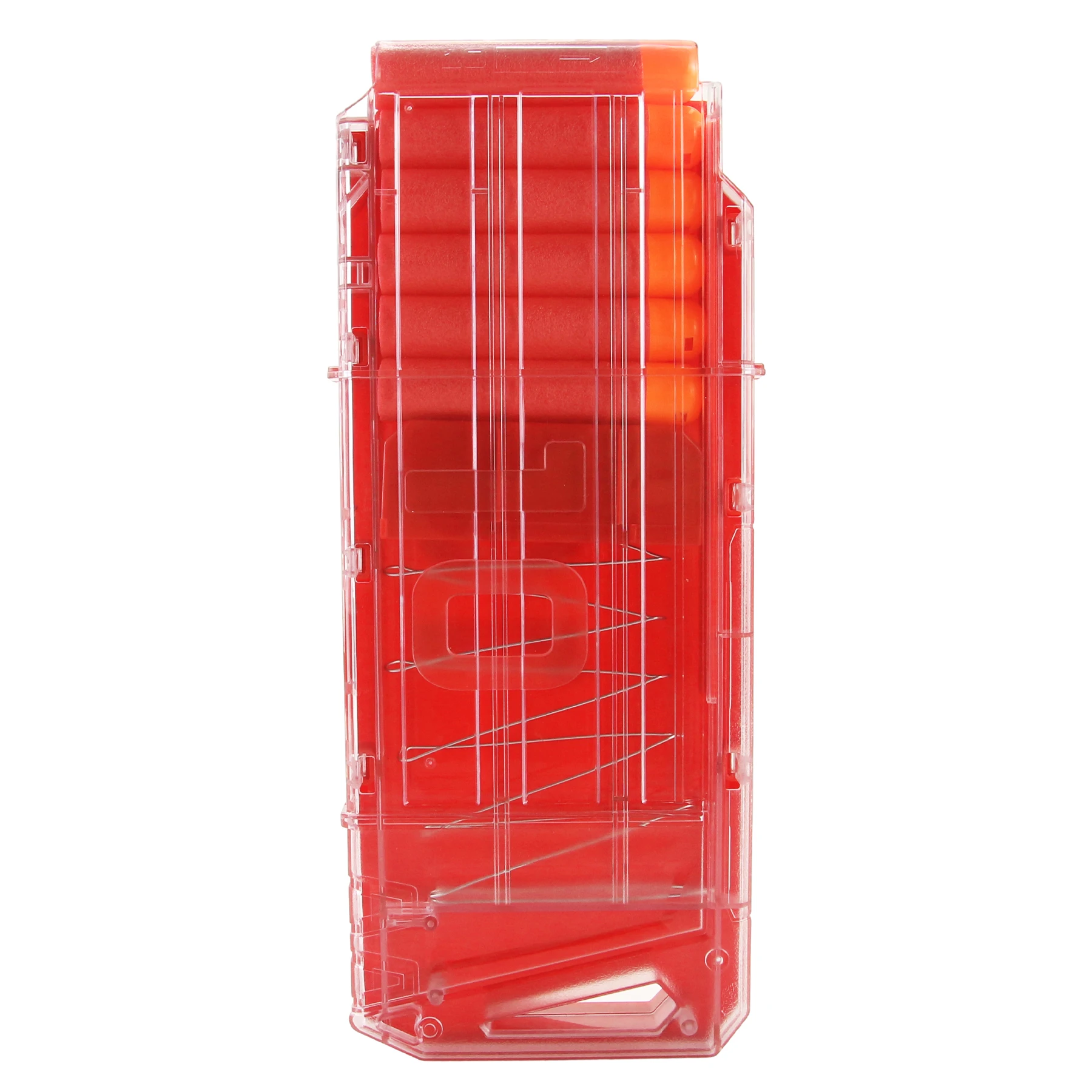 Etkind 10 Clip Per Freccette Compatibili Per Nerf Mega Motostryke Blaster-Clip Per Munizioni Per Freccette Morbide A Ricarica Rapida (Rosso)