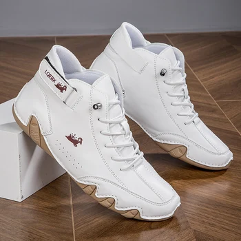 الرجال والنساء عالية الجودة الأحذية الجلدية ، الشتاء أحذية غير رسمية ، أحذية رياضية مريحة ، المتسكعون الموضة الفاخرة 2