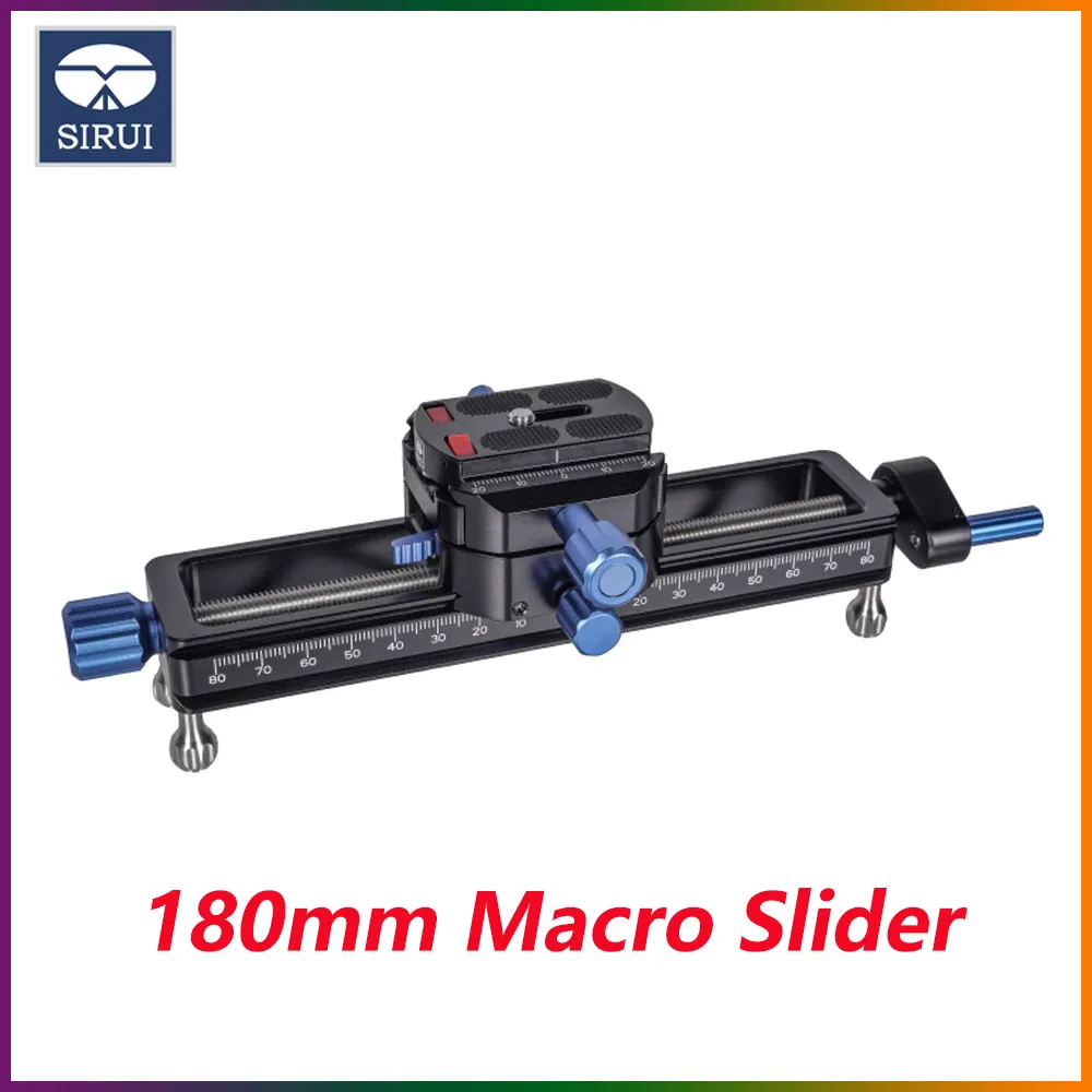 

SIRUI MS18 MS-18 Macro Slider Rail 180mm With 360 Degree Rotating Clamp 10kg Payload for DSLR Camera