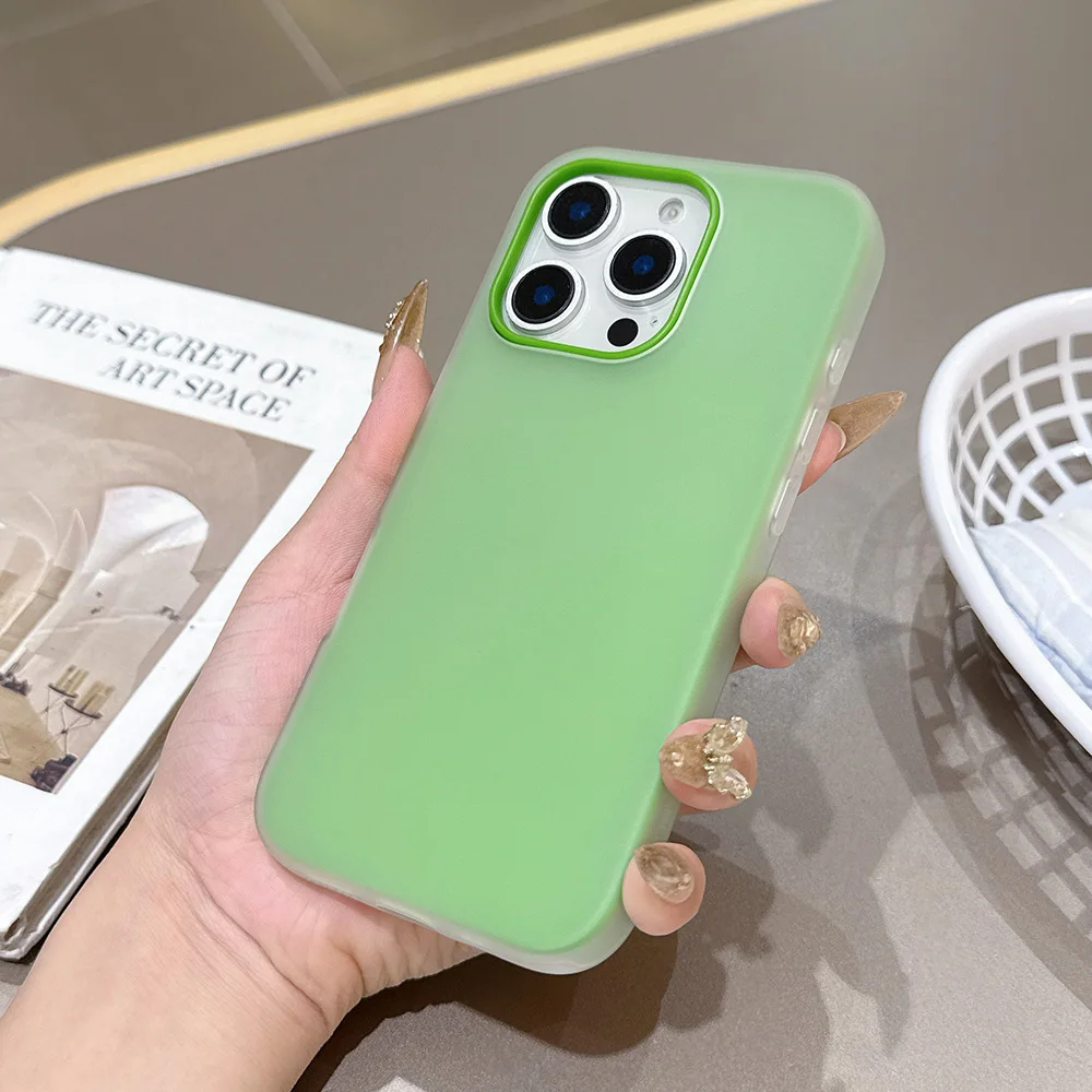 Luxury Fashion Matte Candy Color Dual-Layer Phone Case