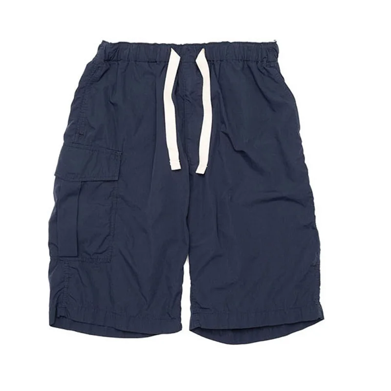

Japanese Summer Drawstring Loose Pocket Work Casual Shorts Men's Off White Grey Navy Tricolor Optional City Boy