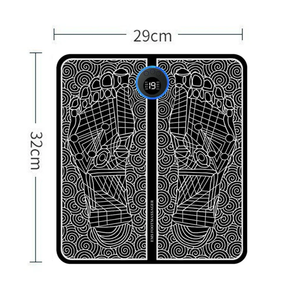 NEW EMS Pulse Electric Foot Massager Therapy Machine Foot Pad, Intelligent Acupuncture Foot Pad Muscle Stimulation