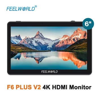 FEELWORLD-F6 PLUS V2 6 인치 모니터, 3D LUT 4K-HDMI 터치 스크린 IPS FHD 1920x1080 DSLR 카메라 필드 모니터, DSLR 카메라 지원