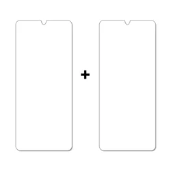 Clear HD Tempered Glass Screen Protector with Rear Camera Lens Film for Honor X6d (Only 2 Front Glass)