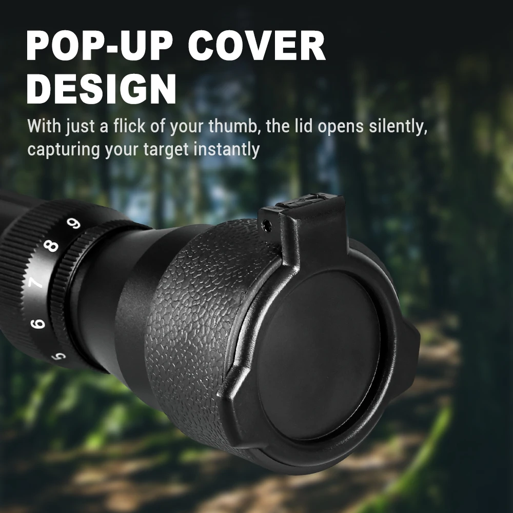 1PC Scope Lens Cover 38mm 40mm 42mm 57mm Quick Flip-Up Airsoft Rifle Scope Cap Lens Protective Covers for Hunting Optics