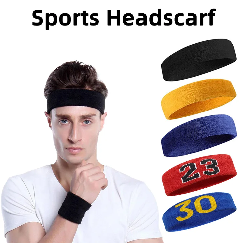 Cotton Athletic Headband Elastic Sweatband Protection Basketball Sport Adult Kids Gym Fitness Sweat Hair Band Volleyball Tennis 1pcs cotton basketball sport sweatband wristband running badminton volleyball gym wrist brace support sweat band towel 8 10cm