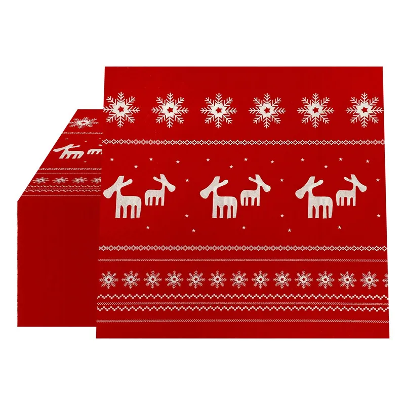 Christmas Snowman Theme Paper Napkins Xmas New Year Party Tableware Home Decoration 20pcs/pack