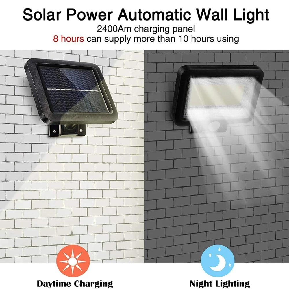 Solar Lights Outdoor Garden Wall Lamp Motion Sensor IP65 Waterproof Energy Saving Lamps for Outdoor Courtyard Street Porch Etc. 4