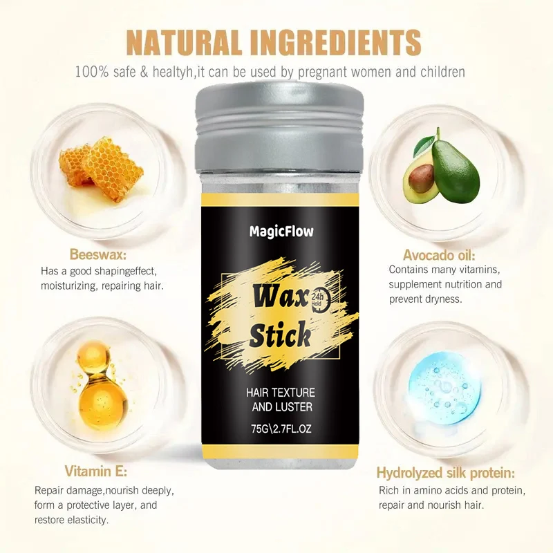 Hair Wax Stick Gel Cream Styling Hair Frizz Fixed Fluffy Broken Artifact Children Men And Women Styling Wax Stick