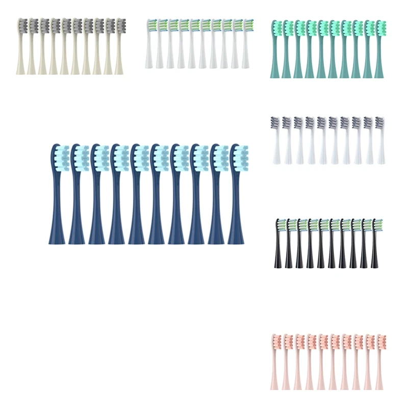 

10PCS Replacement Brush Heads For Oclean Flow/X/ X PRO/F1/ One/ Air 2 Electric Toothbrush Dupont Soft Bristle Nozzles