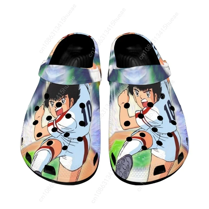 Captain Tsubasa Anime Cartoon Women Slippers Hole Shoes Summer Outdoor Soft Sole Sandals Female Breathable Home Couple Slides