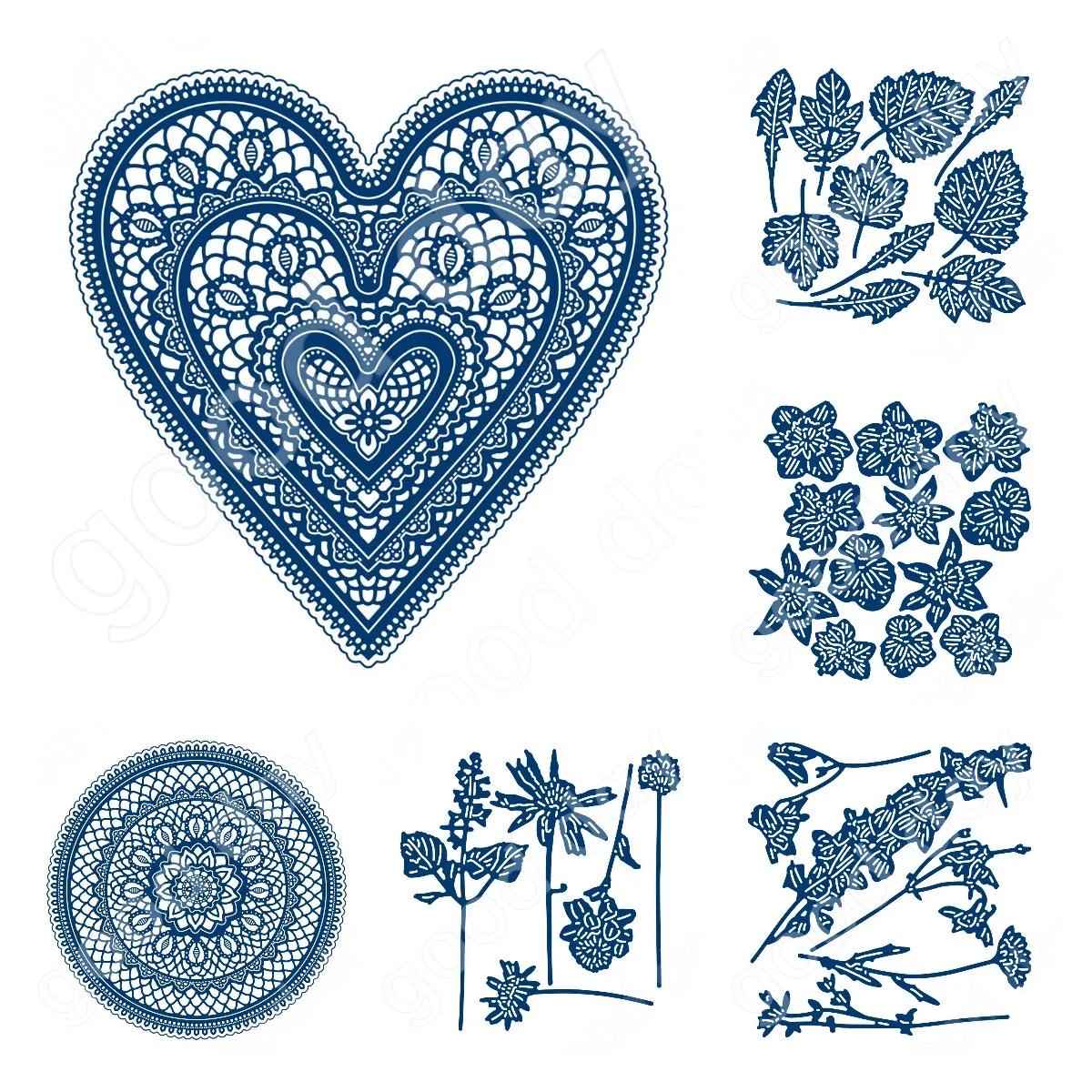 

New Arrival Love Flowers and Leaves Metal Cutting Dies Scrapbook Diary Decoration Embossing Template Diy Greeting Card Handmade