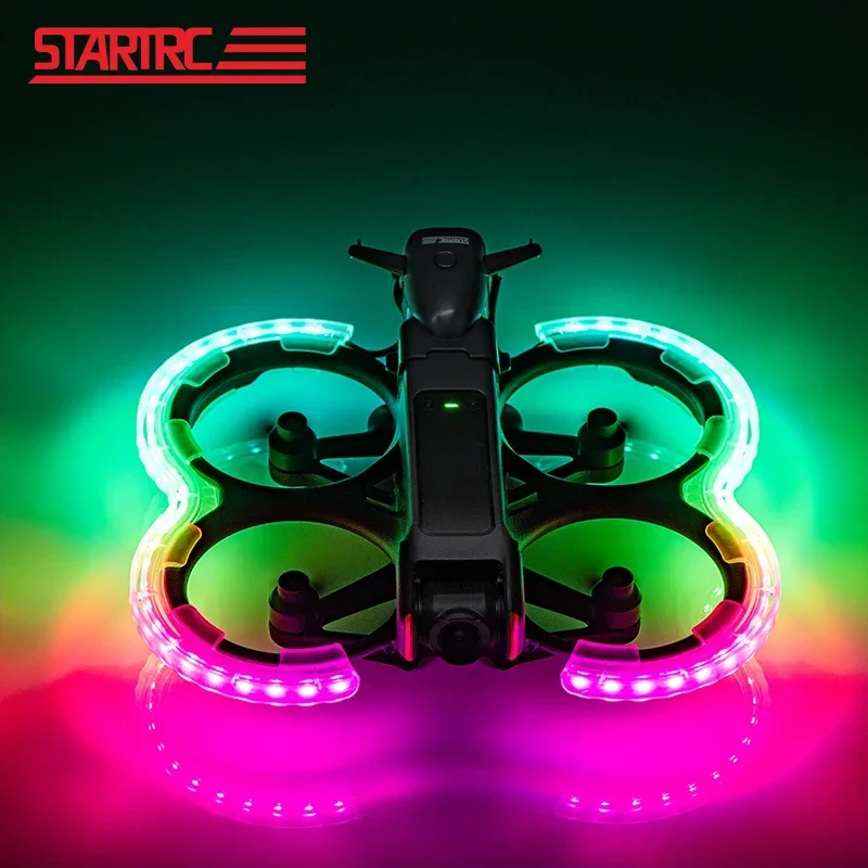Drone Propeller Guard For DJI Avata 2 LED Propeller Guard Protector Rechargeable Luminous Anti-collision Ring Propellers Protective Bumper