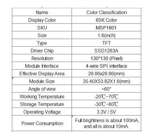 1.6 Inch SPI Serial LCD TFT Display Screen Module (2)