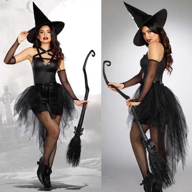 Chapeaux de sorcière pour adultes, accessoires de maquillage pour  Halloween, Costume de sorcière pour femmes, accessoire de fête pour  Halloween, Cosplay - AliExpress