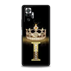 Elegant Soft Cover Phone Case with Diamond Crown and Alphabet Design for Redmi 9A (A1)