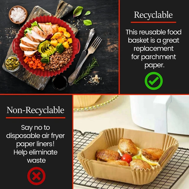 Reusable Air Fryer Paper Liner Airfryer Accessories Silicone