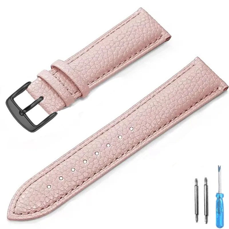 Premium Genuine Leather Watch Band with Tool – High-Quality, Unisex Watch Strap