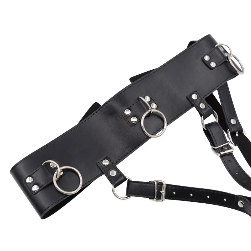 

Chastity Belt Harness Magic Wand Holder PU Leather Strap Forced Orgasm SM Bondage Female Masturbator Sex Toys For Women