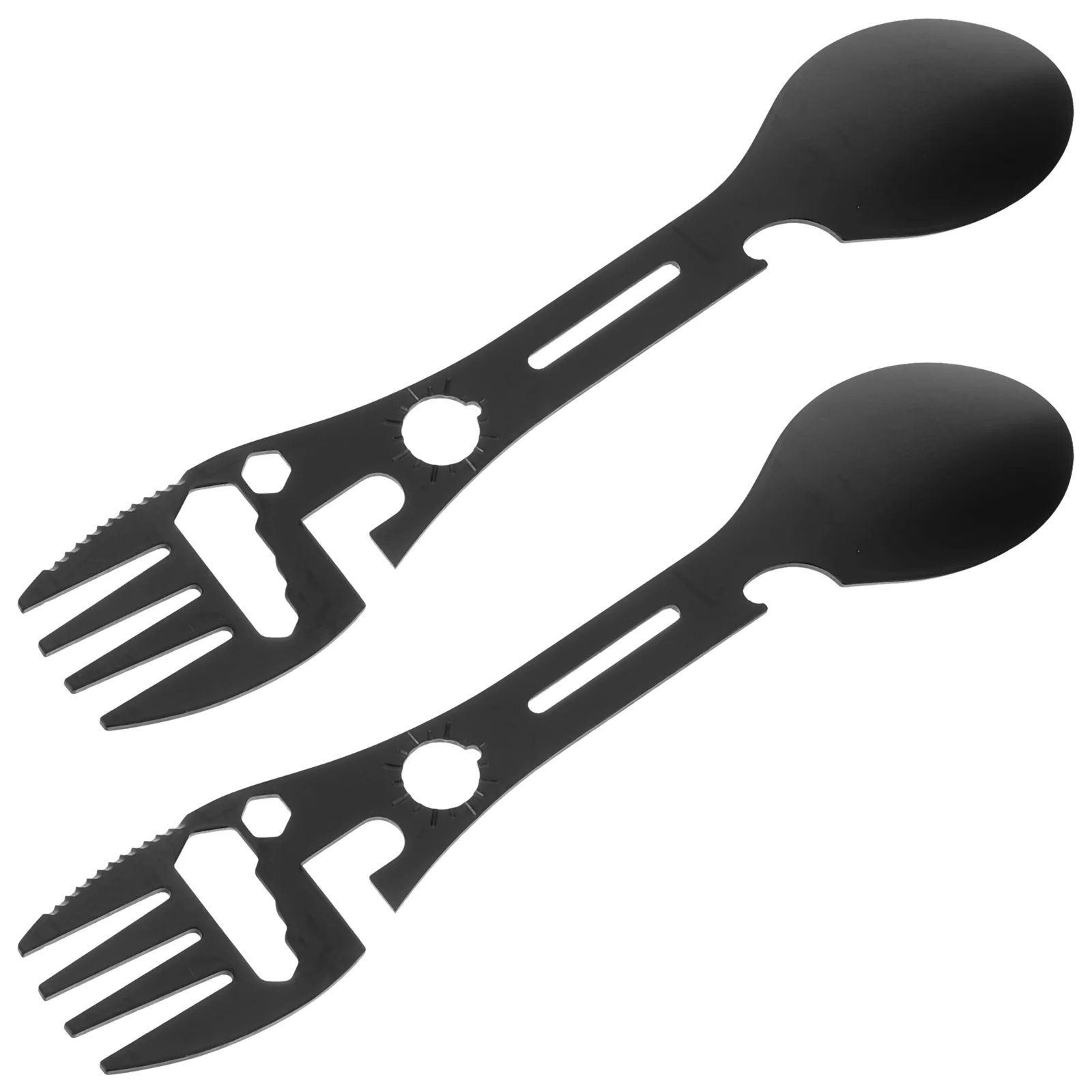 

2Pcs Camping Spork Multi-function Spork for Camping Convenient Spoon Fork Camping Spork Tool