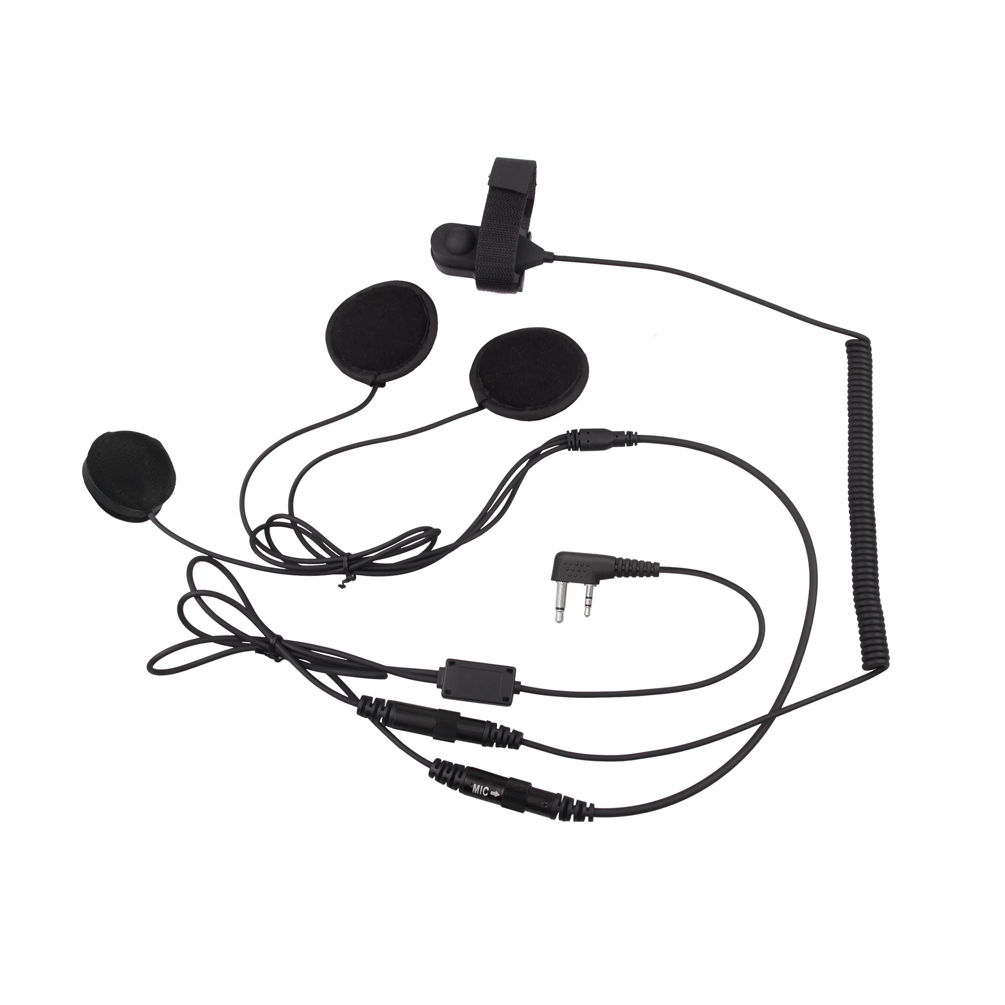 Half Helm Headset 2 Pin Ptt Motorfiets Hoofdtelefoon Voor Icom Ic-F21/Ic-F26/Ic-Iv8  Yaesu Vertex Ham Radio Twee Manier Radio