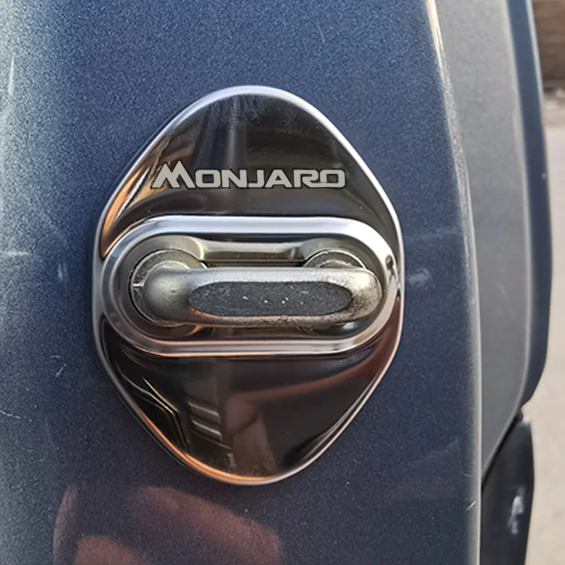 Auto Car Door Lock Protect Cover Emblems Case Stainless Steel Decoration For GEELY Monjaro car door lock cover car door cover