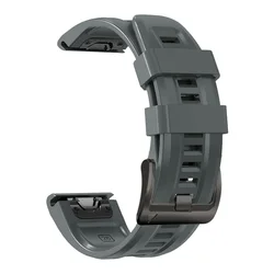 Official Silicone Strap for Garmin Watches - 22mm & 26mm (Dark Grey)