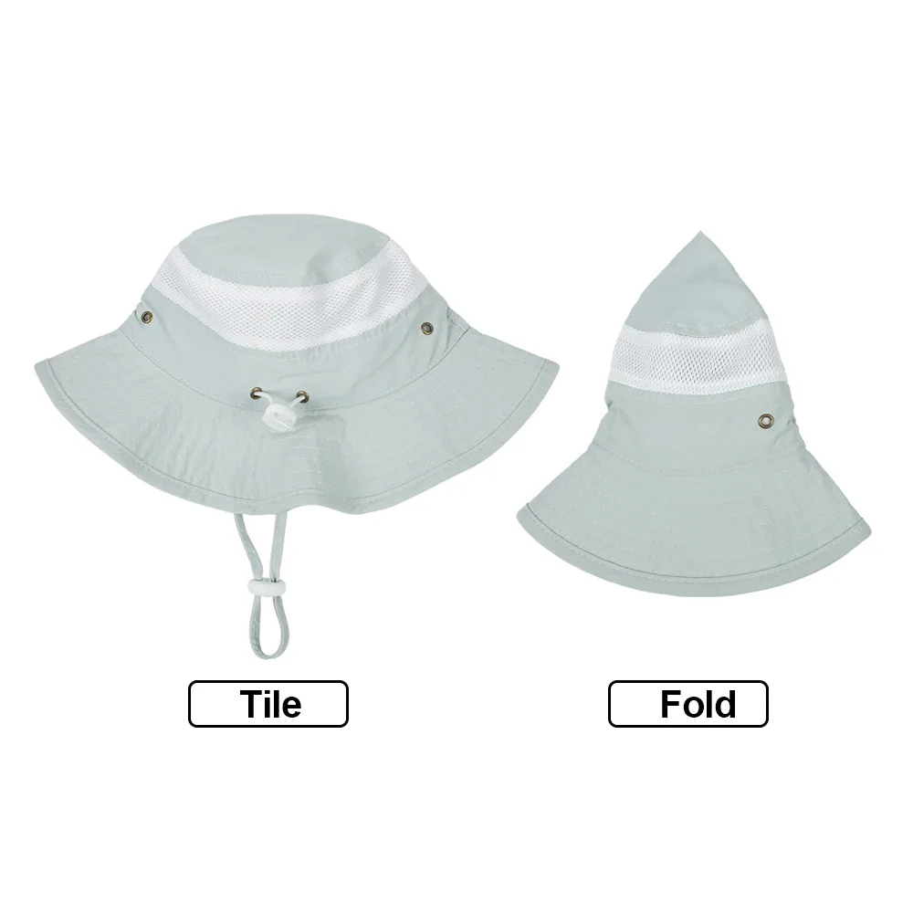 0-8T Large Brim Summer Sun Hat Children Kids Bucket Hat for Girls Seaside Accessories Travel Beach Sunhat Children Fisherman Cap 5