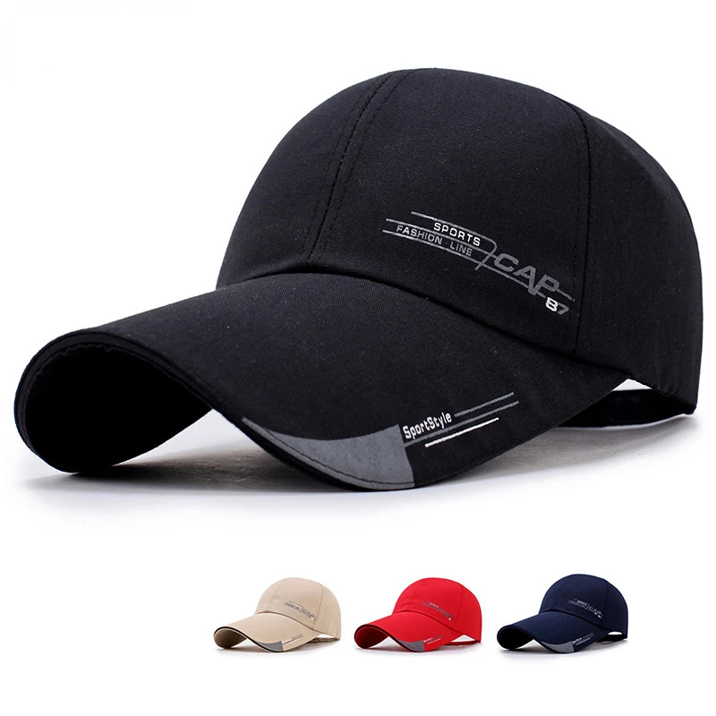 Hot Sale Bill For Men Women Extra Baseball Cap Cotton Visor Adjustable Outdoor Long Brim Fishing Sun Hat_voghion.com