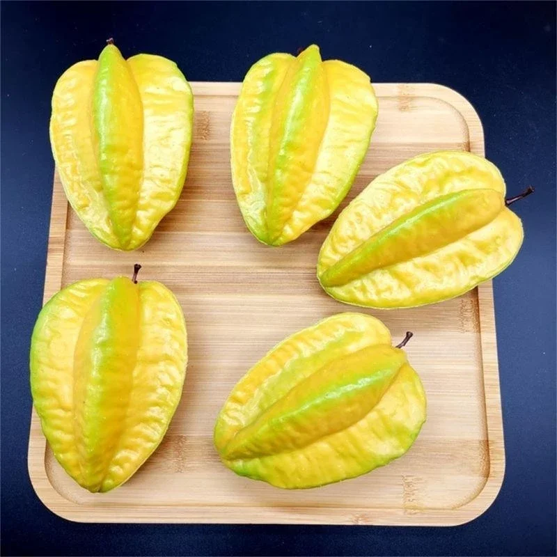 인공 카람볼라 장식 시뮬레이션 카람볼라 과일 Starfruit 가짜 과일 모델 15UB
