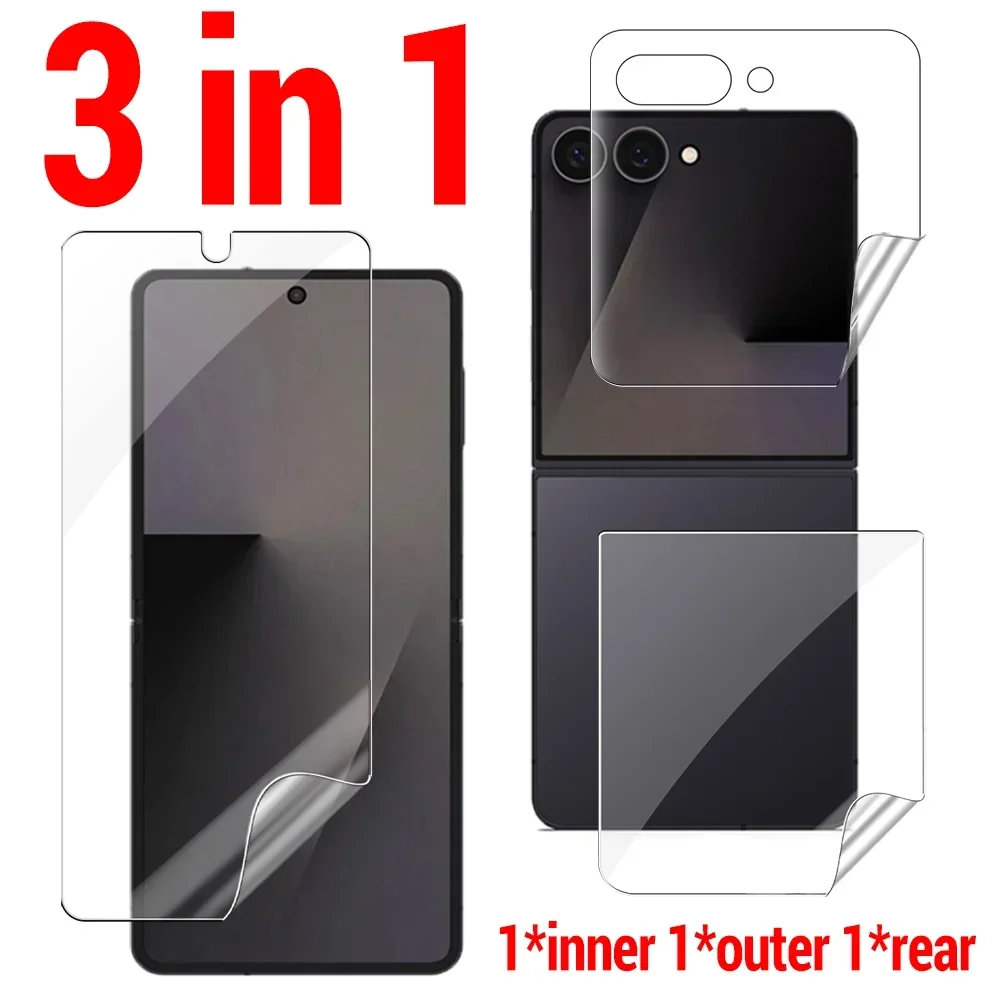 9-in-1 Hydrogel Film Soft TPU Screen Protector Set - HD Inner and Outer Rear Protection